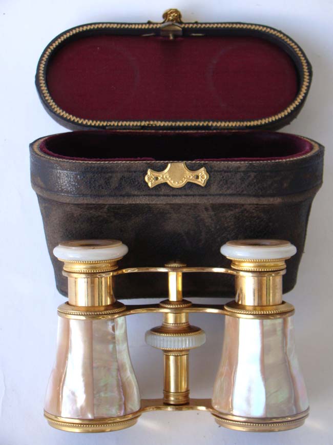 A fine pair of Mother-of-pearl mounted Opera Glasses by Colmont of Paris circa 1880